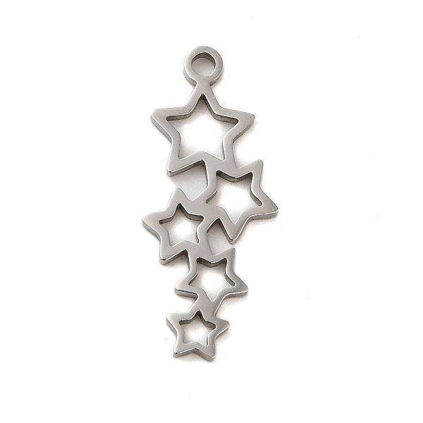 

PandaHall 304 Stainless Steel Pendants, Laser Cut, Stainless Steel Color, Star, 21.5x9x1mm, Hole: 1mm 304 Stainless Steel Star