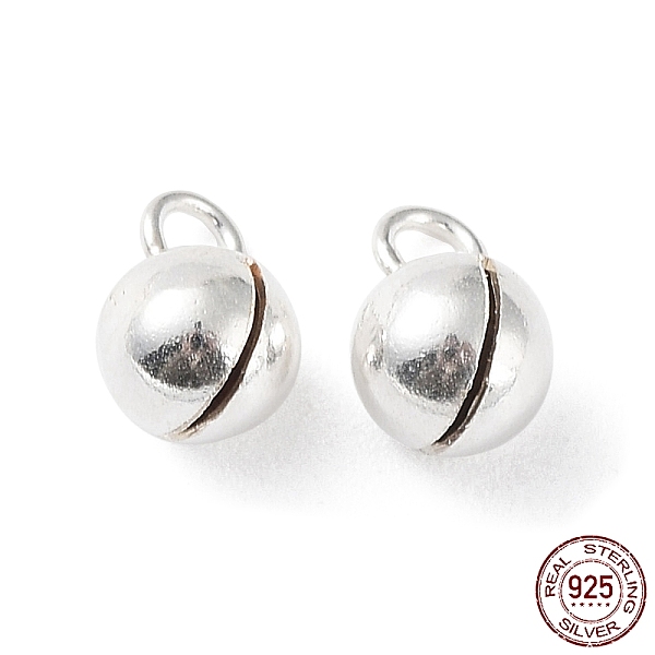 

PandaHall 925 Sterling Silver Pendants, Soniferous Bell Charm, Silver, 6.4x4x4.2mm, Hole: 1.5mm Sterling Silver Bell