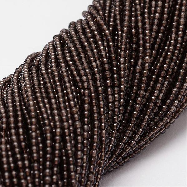 

PandaHall Natural Smoky Quartz Beads Strands, Round, 2mm, Hole: 0.5mm, about 190pcs/strand Smoky Quartz Round