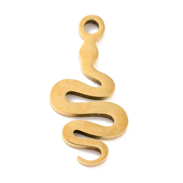 

PandaHall 201 Stainless Steel Pendants, Snake, Golden, 17x8x1mm, Hole: 1.5mm 201 Stainless Steel Snake