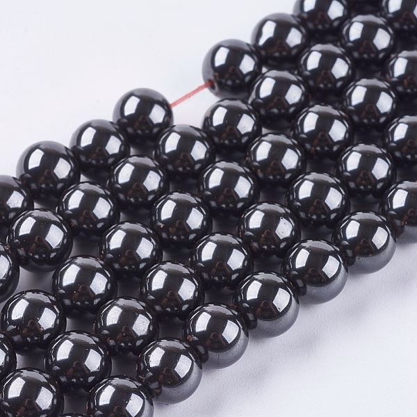 

PandaHall Magnetic Synthetic Hematite Beads Strands, Grade A, Round, Black, 8mm, Hole: 1mm, 15.5 inch Magnetic Hematite Round Black