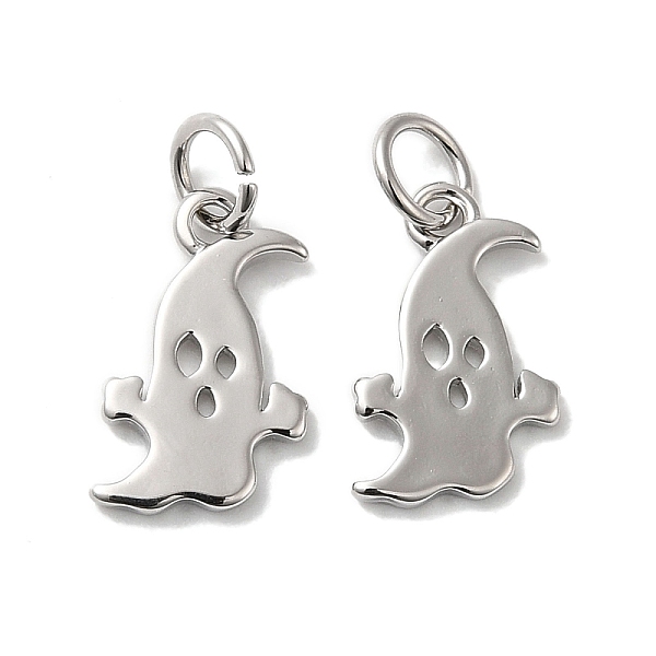 

PandaHall Rack Plating Brass Charms, with Jump Ring, Lead Free & Cadmium Free, Long-Lasting Plated, Ghost Charm, Platinum, 13.5x8.5x1mm...