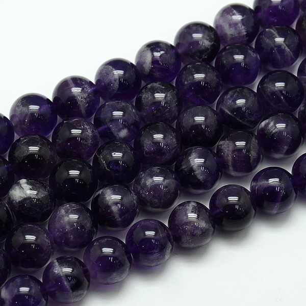 

PandaHall Natural Amethyst Round Bead Strands, Grade AB, 12mm, Hole: 1mm, about 33pcs/strand, 15.74 inch Amethyst Round