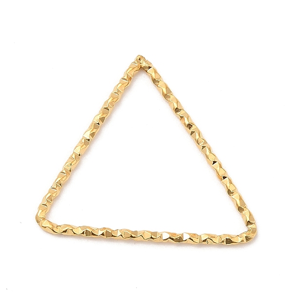 

PandaHall 304 Stainless Steel Linking Rings, Textured, Triangle, Real 18K Gold Plated, 21x22x1mm, Inner Diameter: 19x18mm 304 Stainless...
