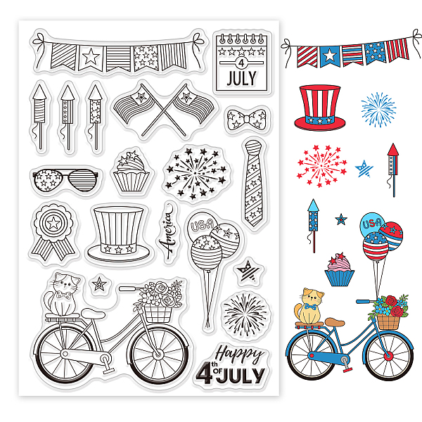 

PandaHall PVC Plastic Stamps, for DIY Scrapbooking, Photo Album Decorative, Cards Making, Stamp Sheets, Mixed Patterns, 16x11x0.3cm Plastic