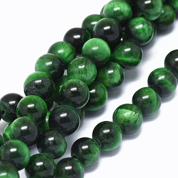 

PandaHall Natural Tiger Eye Beads Strands, Dyed & Heated, Round, Green, 8mm, Hole: 2mm, about 49pcs/strand, 14.7 inch(37.5cm) Tiger Eye...