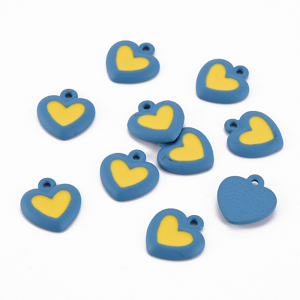 Spray Painted Alloy Enamel Charms