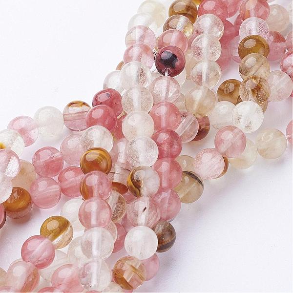 

PandaHall Tigerskin Glass Beads, Round, Colorful, Beads: 8mm in diameter, hole: 1mm. 15 inch, 48pcs/strand Tigerskin Glass Round