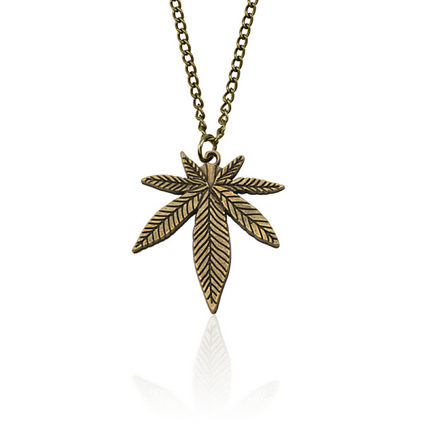

PandaHall Tibetan Style Alloy Maple Leaf Pendant Necklace for Men, Antique Bronze, 19.69 inch(50cm) Alloy Leaf