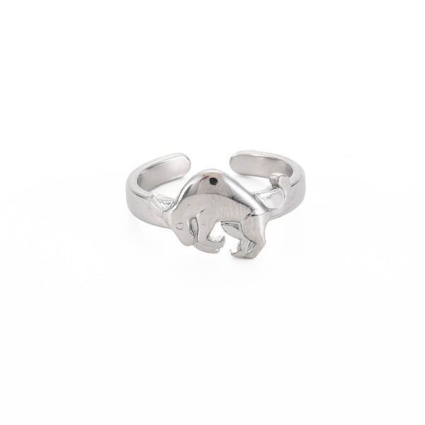 

PandaHall 304 Stainless Steel 12 Constellations/Zodiac Signs Open Cuff Ring for Women, Stainless Steel Color, Taurus, US Size 7 1/4(17.5mm)...