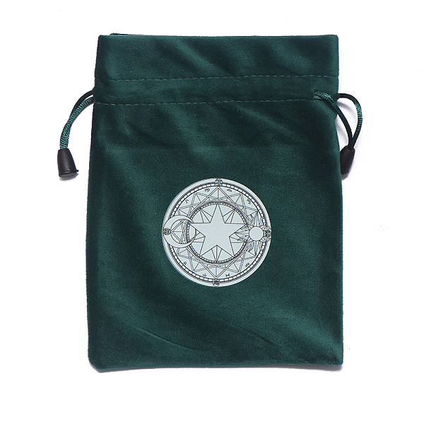 

PandaHall Tarot Card Storage Bag, Velvet Tarot Drawstring Bags, for Witchcraft Wiccan Altar Supplies, Rectangle, Star Pattern, 180x140mm...