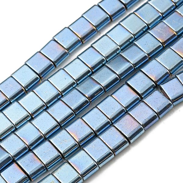 

PandaHall Electroplated Non-magnetic Synthetic Hematite Beads Strands, Rectangle, 2-Hole, Sky Blue, 6x4x3mm, Hole: 1.2mm, about 95pcs/strand...