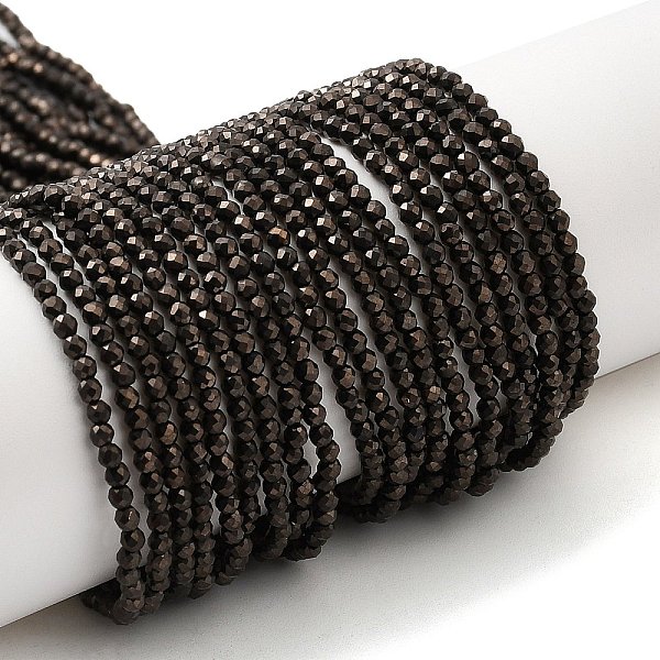

PandaHall Electroplate Glass Beads Strands, Full Plated, Faceted Round, Gunmetal Plated, 2mm, Hole: 0.7mm, about 184~187pcs/strand, 14.45''...