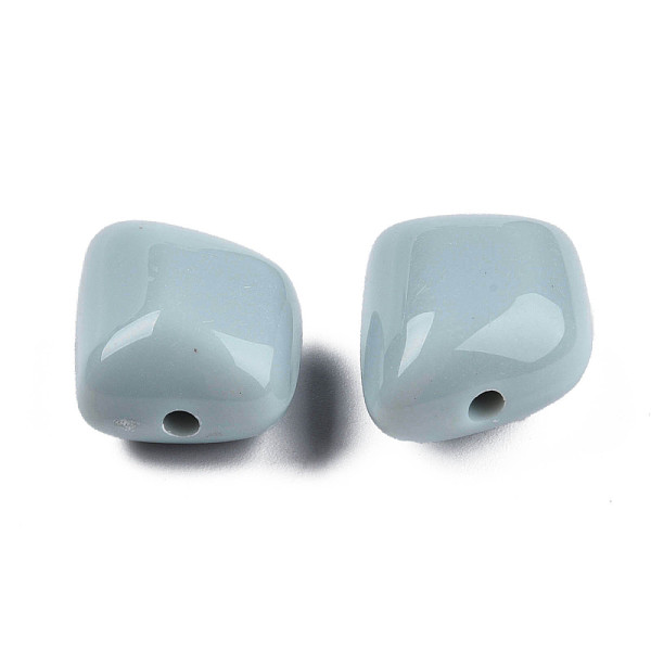 

PandaHall Opaque Acrylic Beads, Polygon, Aqua, 17.5x15.5x11mm, Hole: 2mm, about 230pcs/500g Acrylic Polygon Cyan