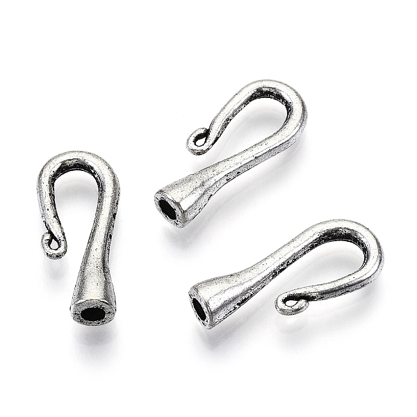 

PandaHall Tibetan Style Alloy S-Hook Clasps, Cadmium Free & Lead Free, Antique Silver, 20x8.5x4.5mm, Hole: 2mm, about 1050pcs/1000g Alloy