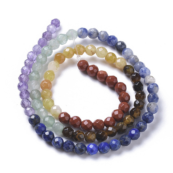 

PandaHall Chakra Theme Natural Red Rainbow Jasper & Yellow Aventurine & Tiger Eye & Green Aventurine & Blue Spot Stone & Lapis Lazuli &...
