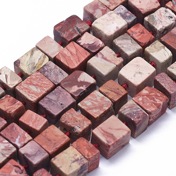 

PandaHall Natural Porcelain Jasper Beads Strands, Frosted, Cuboid, 5~12x8~10x8~10mm, Hole: 0.8mm, about 35~37pcs/strand, 15.7 inch~16.1 inch...