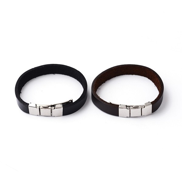 

PandaHall 304 Stainless Steel Leather Cord Bracelets, Mixed Color, 60mm Leather Multicolor