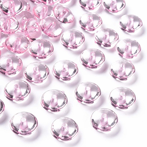 

PandaHall Transparent Acrylic Beads, Flat Round, Pink, 14x7mm, Hole: 2mm, about 615pcs/500g Acrylic Flat Round Pink