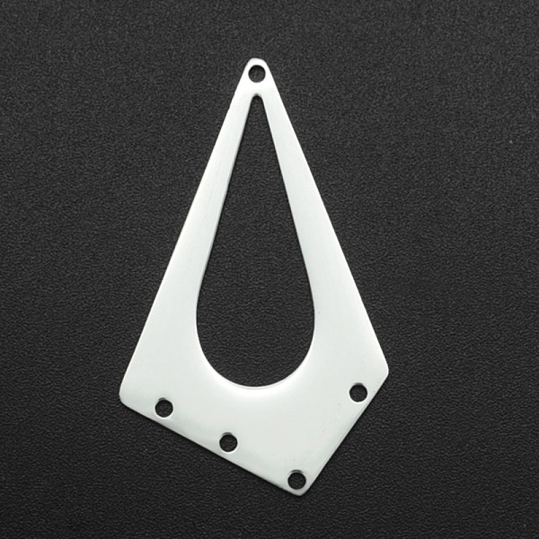 

PandaHall 201 Stainless Steel Chandelier Components Links, Laser Cut, Teardrop, Stainless Steel Color, 41x25x1mm, Hole: 1.6mm 201 Stainless...