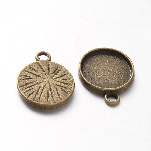 

PandaHall Tibetan Style Pendant Cabochon Settings, Plain Edge Bezel Cups, Cadmium Free & Nickel Free & Lead Free, Antique Bronze...