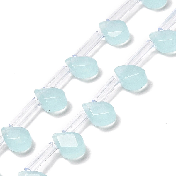 

PandaHall K9 Glass Beads Strands, Top Drilled, Faceted, Teardrop, Pale Turquoise, 9x6x4mm, Hole: 0.9mm, about 40pcs/strand, 16.22''(41.2cm)...