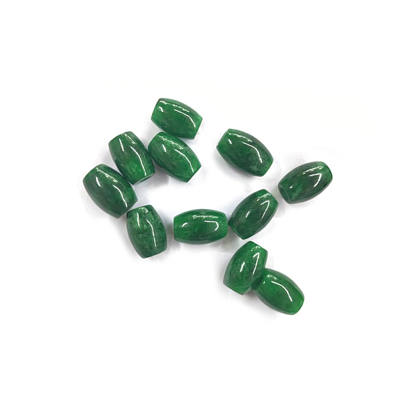 

PandaHall Natural Myanmar Jade/Burmese Jade European Beads, Large Hole Beads, Dyed, Oval, 20~25x14~15mm, Hole: 4~5mm Myanmar Jade Oval
