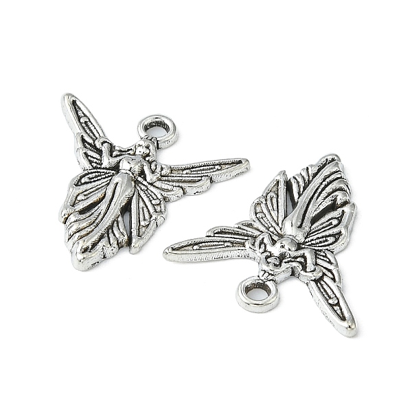 

PandaHall Tibetan Style Alloy Fairy Pendants, Cadmium Free & Lead Free, Antique Silver, 20x19x2mm, Hole: 2mm, about 990pcs/1000g Alloy Angel...