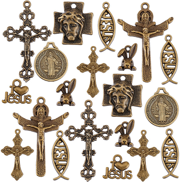 

PandaHall 8 Style Tibetan Style Alloy Pendants, Mixed Shapes, Antique Bronze, 13~43.5x9.5~29.5x2~3mm, Hole: 1.2~4mm Alloy Mixed Shapes