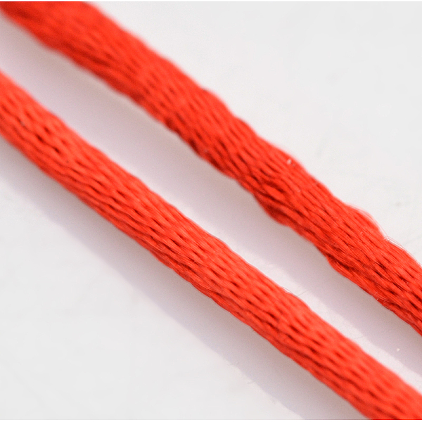 

PandaHall Macrame Rattail Chinese Knot Making Cords Round Nylon Braided String Threads, Satin Cord, Red, 1.5mm, about 16.4 yards(15m)/roll...
