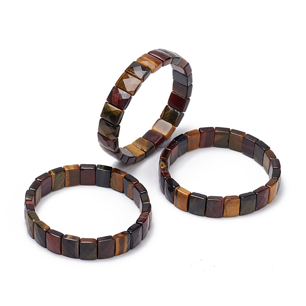 Natural Tiger Eye Gemstone Stretch Bracelets