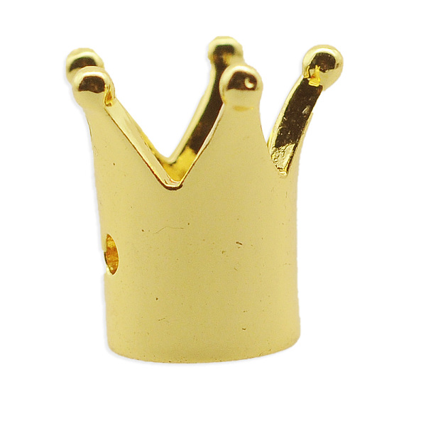 

PandaHall Brass European Beads, Crown, Light Gold, 11.5x11x10.5mm, Hole: 5mm, 3pcs/bag Brass Crown