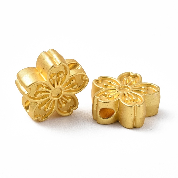 

PandaHall Rack Plating Alloy Beads, Cadmium Free & Lead Free & Nickle Free, Flower, Matte Gold Color, 10.5x11.5x4.5mm, Hole: 1.6mm Alloy...