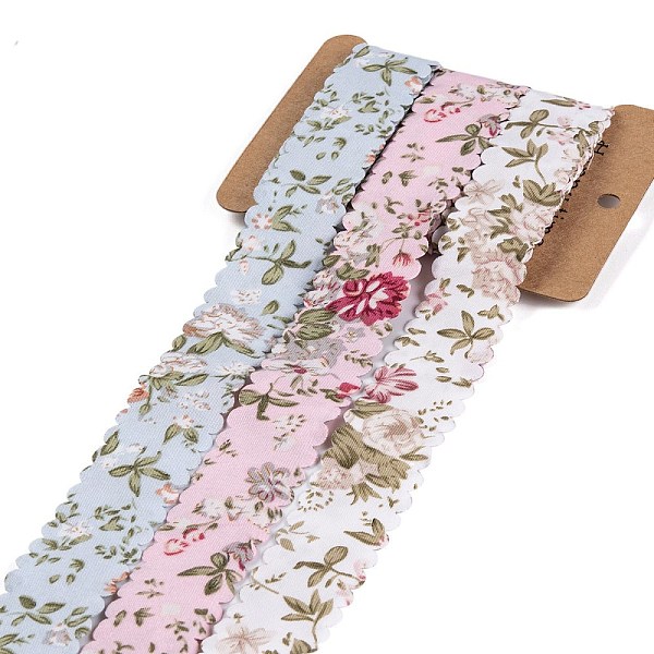 

PandaHall 6 Yards 3 Colors Polyester Flower Printed Ribbon, for Gift Wrapping, Mixed Color, 1 inch(25mm), 2 yards/color Polyester Flower..., Multicolor
