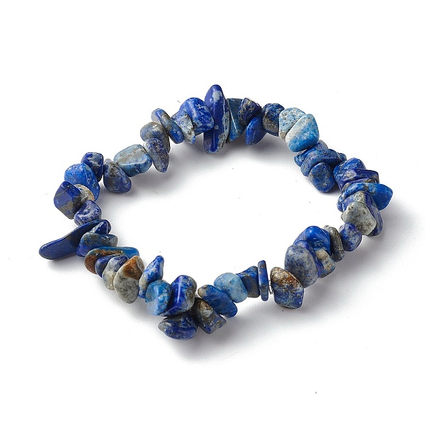 Natürliche Lapislazuli-Chip-Perlen-Stretch-Armbänder Für Kinder