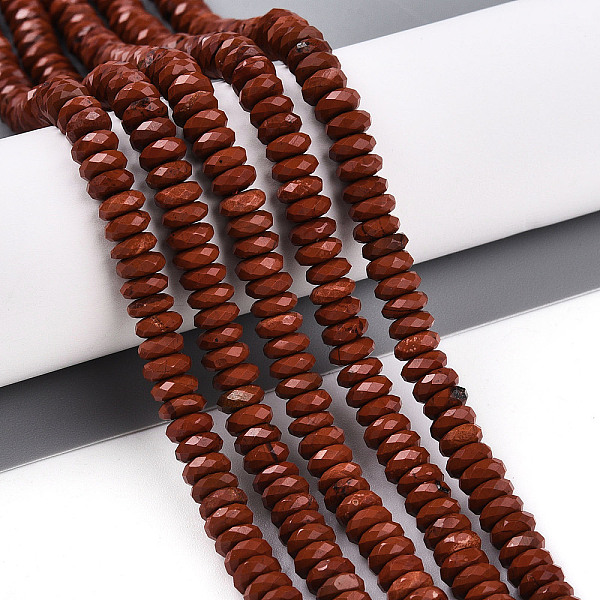 Chapelets de perles en jaspe rouge naturel
