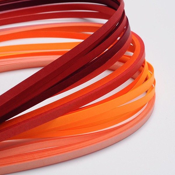 

PandaHall 6 Colors Quilling Paper Strips, Red, 530x5mm, about 120strips/bag, 20strips/color Paper Red