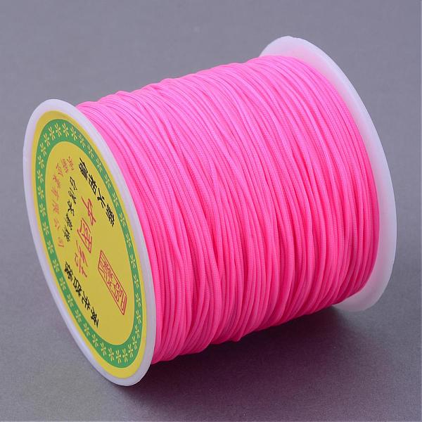 

PandaHall Braided Nylon Thread, Chinese Knotting Cord Beading Cord for Beading Jewelry Making, Hot Pink, 0.8mm, about 100yards/roll Nylon...