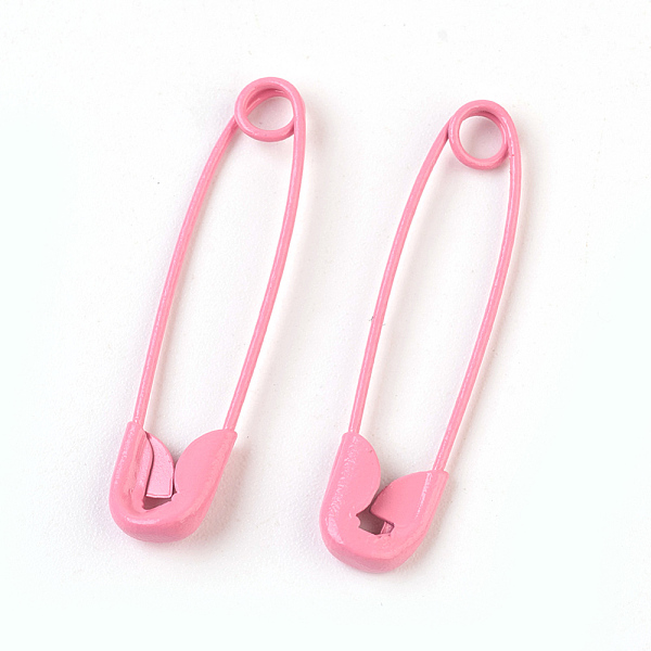 

PandaHall Iron Safety Pins, Pink, 30x7x2mm, Pin: 0.7mm Iron Pink