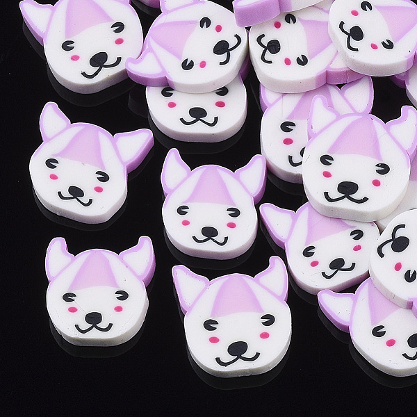 

PandaHall Handmade Polymer Clay Puppy Cabochons, Chihuahua Dog, Colorful, 9~10x9~10x1.5~2mm, about 3200~4000pcs/800g Polymer Clay Dog