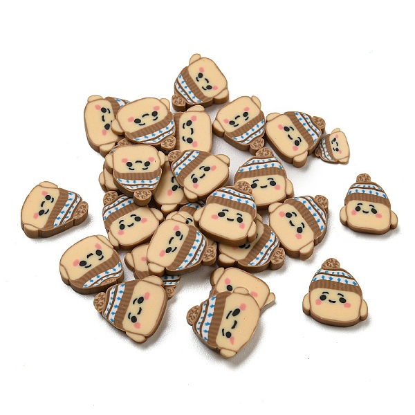 

PandaHall Handmade Polymer Clay Beads, No Hole, Dog, BurlyWood, 10.5x10.5x2mm, about 2272pcs/500g Polymer Clay Dog Orange