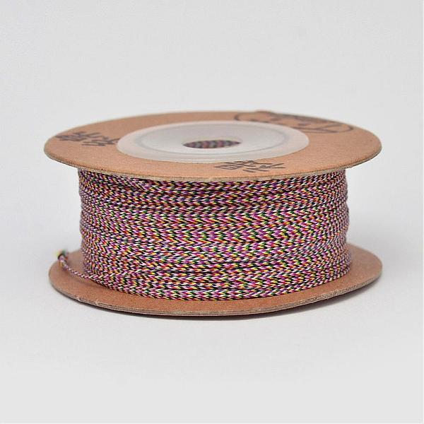 

PandaHall Eco-Friendly Dyed Round Polyester Cords, Purple, 0.4mm, about 120yards/roll Polyester Purple