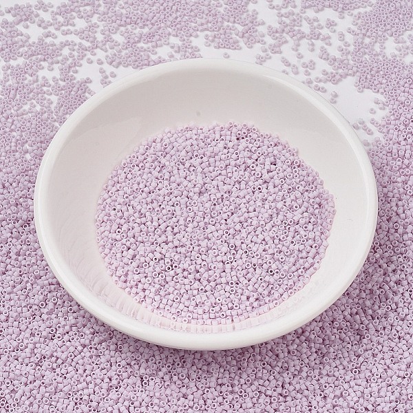 

PandaHall MIYUKI Delica Beads, Cylinder, Japanese Seed Beads, 11/0, (DB1524) Matte Opaque Pale Rose AB, 1.3x1.6mm, Hole: 0.8mm, about..., Purple