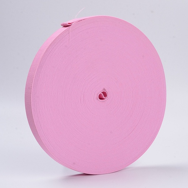 

PandaHall Colored Flat Elastic Rubber Band, Webbing Garment Sewing Accessories, Pearl Pink, 25mm, 40m/roll Elastic Fibre Flat Pink