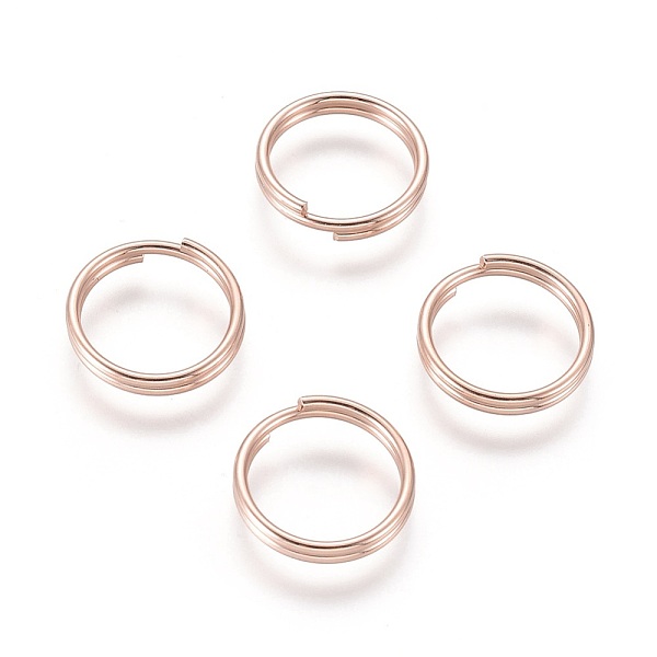 

PandaHall 304 Stainless Steel Split Rings, Double Loops Jump Rings, Rose Gold, 12x2mm, Inner Diameter: 10mm, Single Wire: 1mm 304 Stainless...