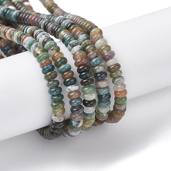 

PandaHall Natural Indian Agate Beads Strands, Rondelle, 4.5x2.5mm, Hole: 0.8mm, about 158pcs/strand, 15.55 inch(39.5cm) Indian Agate...