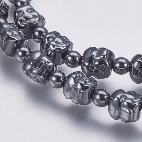 Colliers De Perles De Mala En Hématite Synthétique Non Magnétique