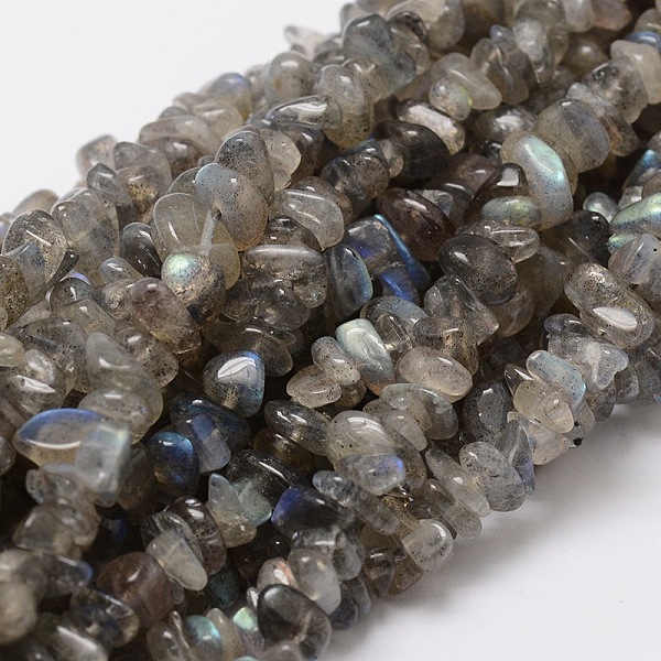 

PandaHall Natural Labradorite Chip Bead Strands, 5~8x5~8mm, Hole: 1mm, about 32 inch Labradorite Chip