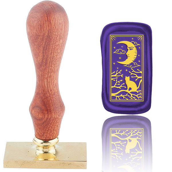 

PandaHall Wax Seal Stamp Set, Sealing Wax Stamp Solid Brass Head, Wood Handle Retro Brass Stamp Kit Removable, for Envelopes Invitations...