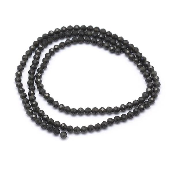 Natural Obsidian Beads Strand
